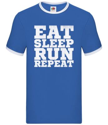 Eat Sleep Run REPEAT - Herren Ringer - Unisex Pullover Sweater Running Runner