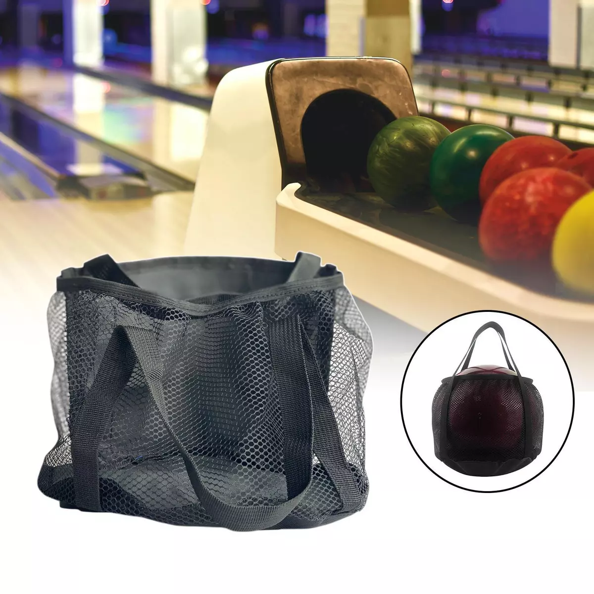 Bowling Ball Bag Pouch Organizer Portable Padded Carrier Bag Oxford Single