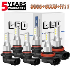 For Toyota RAV4 2006-2015 LED Headlight High&Low Beam Fog Light Combo Bulbs Kit