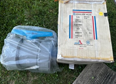 NEW - Duo Bloc ASAHI 4'' Ball Valve TU BV PVC, Viton Socket  YC910A