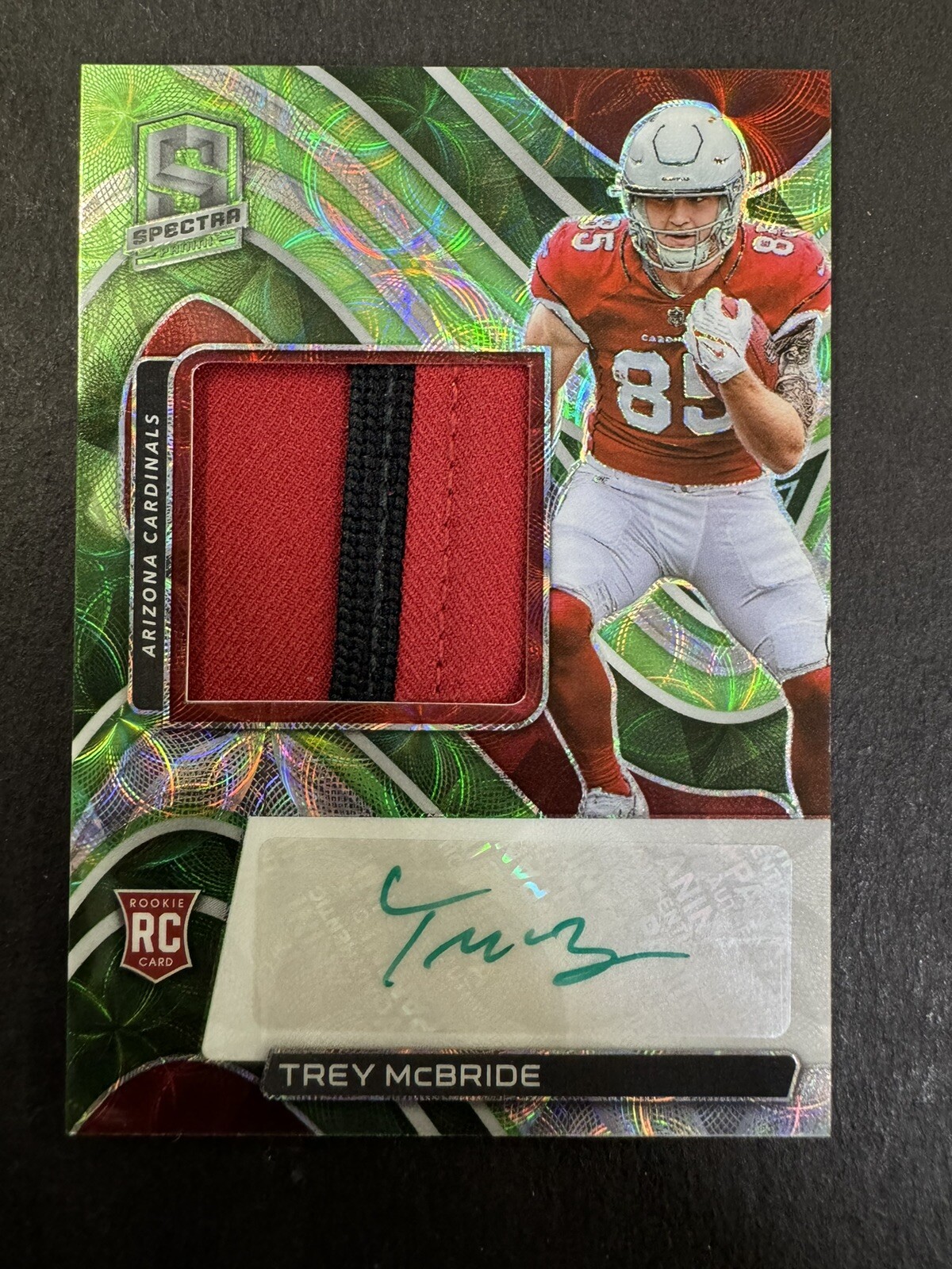 2022 Panini Spectra Green Scope TREY MCBRIDE RPA RC /35 Rookie Patch Auto🔥