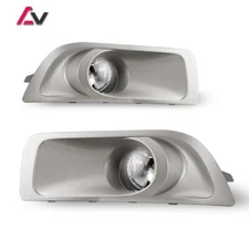 Pair Fog Lights For 2010 2011 2012 Subaru Outback Grey Bezel Clear Lamps LH+RH