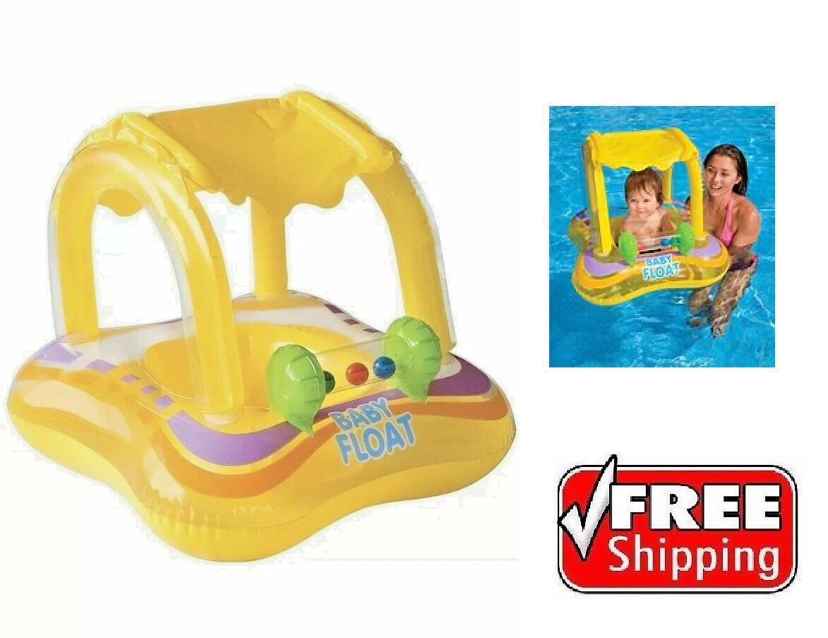Intex Kiddie Float 32in x 26in (ages 1-2 years) Yellow Smoot