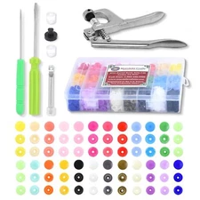 Snap Plastic Buttons with Snaps Pliers Set for Clothes Sewing Bibs Crafts