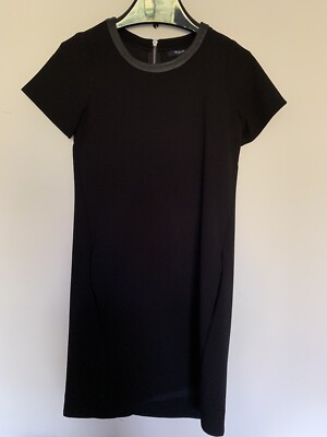 Madewell Leather Trim Black Shift Dress XXS | eBay Madewell Leather Trim Black Shift Dress XXS | eBay