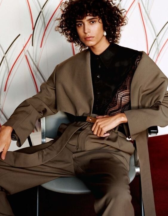 CÉLINE Old Celine Spring 2018 Black Viscose Lace Tunic Shirt