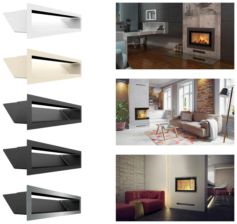 Kamin Luftleiste Lüftungsgitter Blendleiste Luft Schlitz Blende in 100 Varianten