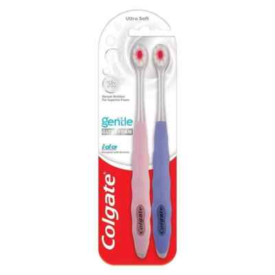 Colgate Gentle UltraFoam Ultra Soft Borsten Handzahnbürste für Erwachsene, 2 ...