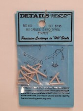 Details West HO Scale MU Cables W/Two Types Stands MS-452