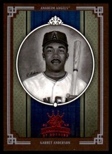 2005 Donruss Diamond Kings Red Framed Black & White Photo Garret Anderson #1