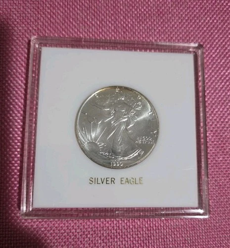 1990 Silver American Eagle 1 oz .999 Fine Coin US $1 Dollar