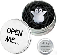 Positive Penguin Good Luck Gift in a Tin,Mini Figurine with ?Open Me? Box