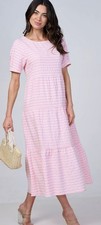 Women’s White And Pink Dress Small