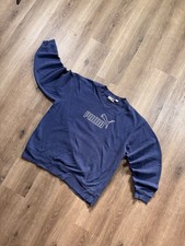 Vintage Puma Navy Blue Crewneck Sweatshirt Size Large 90s