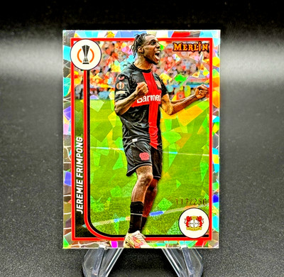 Jeremie Frimpong 2023-24 Topps Merlin UCC #22 Atomic Refractor /250 Leverkusen