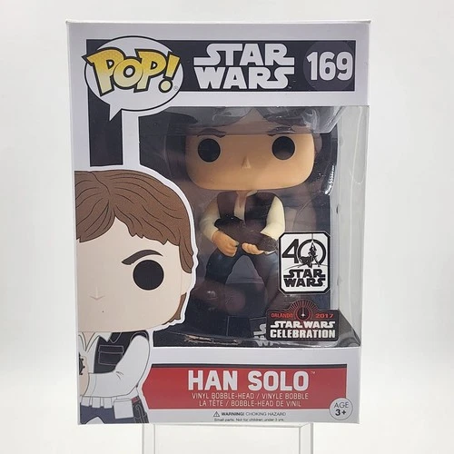 Han Solo Funko Pop #169 Star Wars Celebration 2017 Exc Star Wars 40th