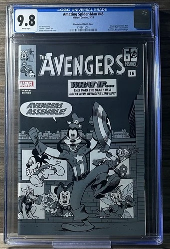 Amazing Spider-Man #45 (#939) Pastrovicchio 1:100 Sketch CGC 9.8