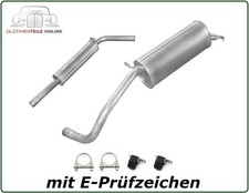 Auspuff Set für SEAT IBIZA IV 1.0 (6J5, 6P1) 75PS Mitteltopf + Endschalldämpfer