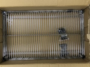 Global Industrial 18303C2 Nexel 2 Shelf Chrome Wire Shelving Only