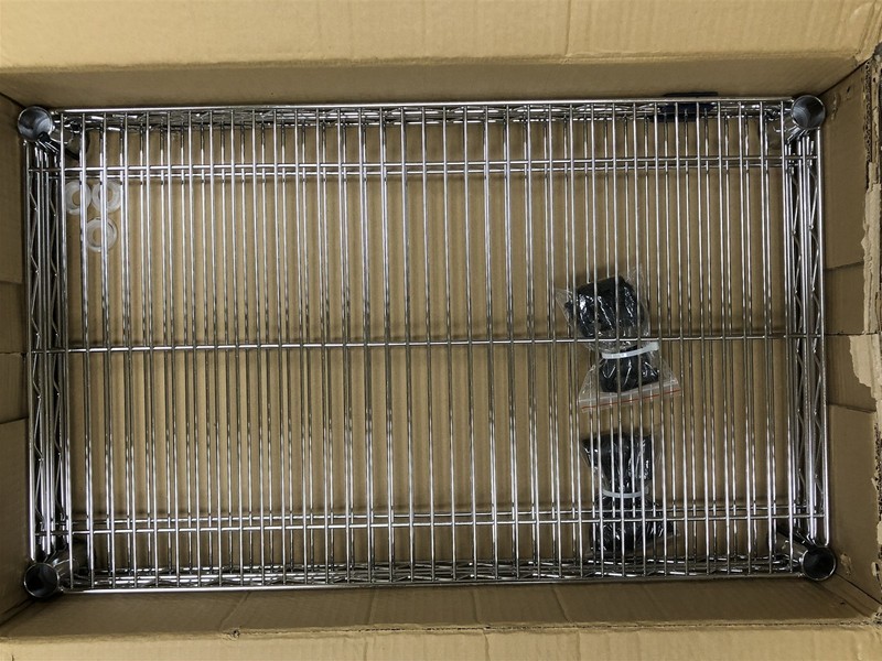 Global Industrial 18303C2 Nexel 2 Shelf Chrome Wire Shelving Only