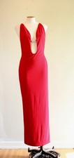 Elegant Frederick's Of Hollywood Red Formal Dress W Rhinestone Detail Large