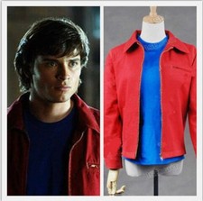 Smallville Superhero Clark Kent Red Daily Jacket Coat Cosplay Costume