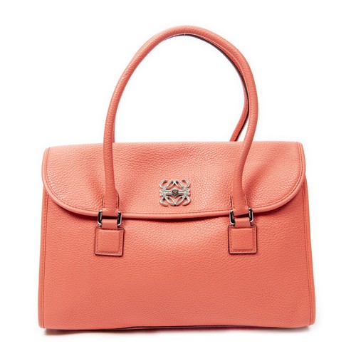 Loewe Pink Alamo 36 Shoulder Bag Grained Calfskin Leather