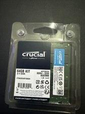 Crucial DDR4 RAM 64GB Kit (2x32GB) 3200MHz SODIMM CL22, Laptop Computer Memory