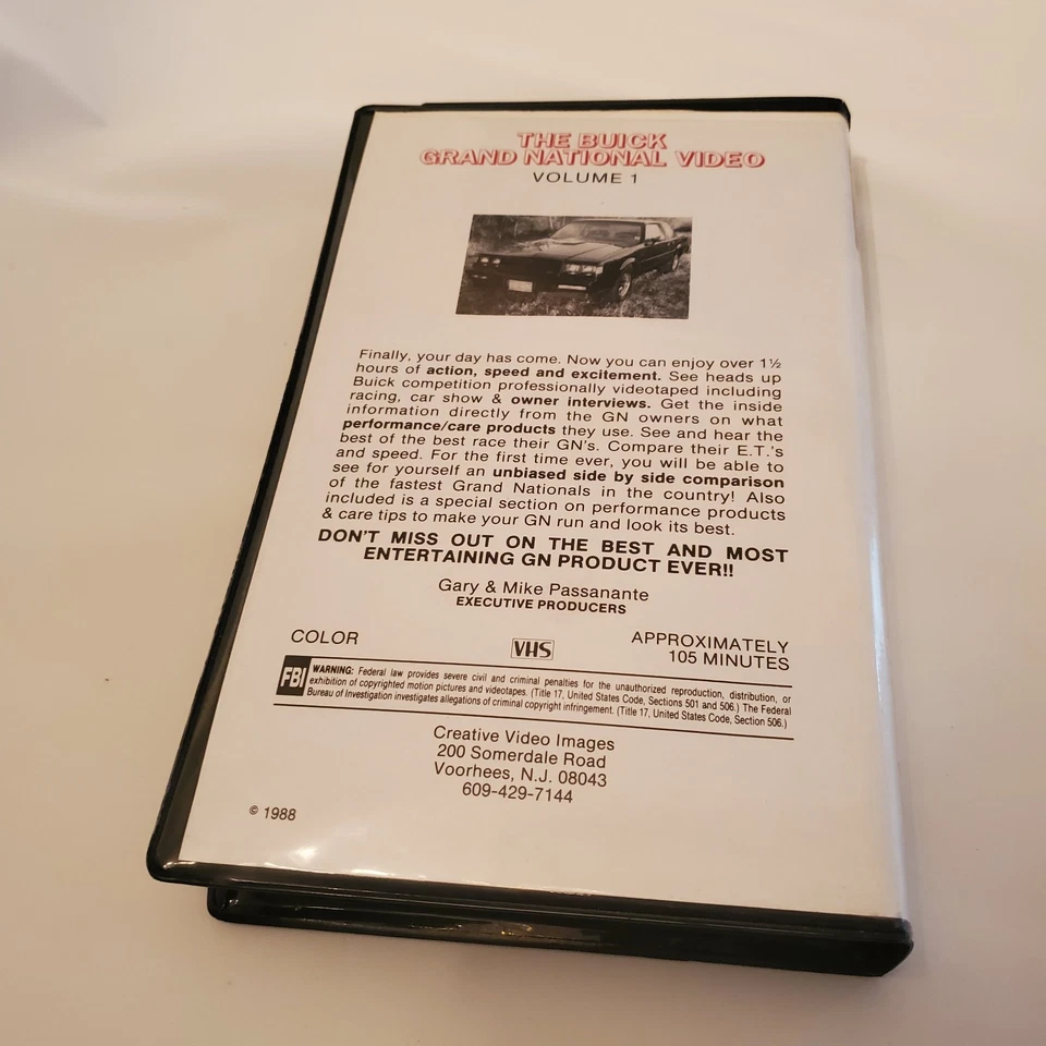 Buick Geand National Video VHS Tape 1988 General Motors GM Vehicle Detroit Car  Foto 2 de 4