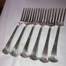 (6) Tuttle Sterling Silver Onslow Dinner Forks Richard M Nixon 414.3 Grams