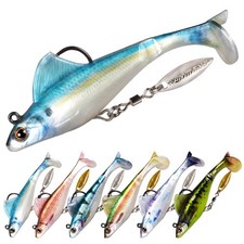2.8 Inch 8.6g Assorted 6 Colors Paddle Tail Swimbait For Bass Walleye