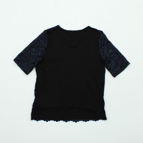 M&S Damen Top UK 8 Blau Viskose mit anderen Kurzarm Basic - Bild 6 von 7