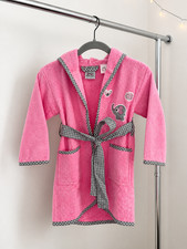 Baby Pink Bathrobe 100 Cotton Hooded Elephant Soft Robe 0-3 Months