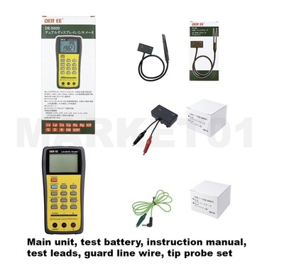 DER EE DE-5000 Hochpräzises Handheld-LCR-Messgerät-Set mit Werkzeugen und...