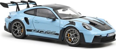 New Porsche 911 GT3 RS w/ Weissach Pack Light Blue in 1:18 scale