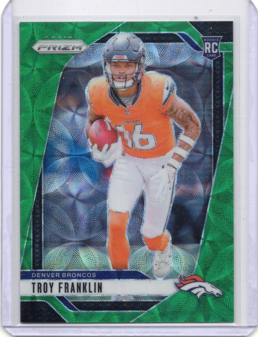 2024 Panini Prizm Troy Franklin Green Scope Prizm Rookie /75 #393