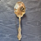 Alvin - Gorham Antique OLD ORANGE BLOSSOM Sterling Berry Serving Spoon Ca 1905.