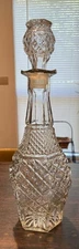 Anchor Hocking Clear Glass Wexford Diamond Wine/Whiskey Decanter With Stopper 14