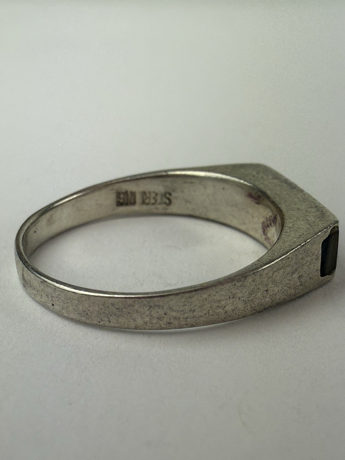 VTG Sterling Silver Rectangular Abalone Inlay Siz… - image 8