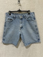 Wrangler Hero Originals Shorts Mens 32 Blue Denim Classic 90s Casual Relaxed Fit