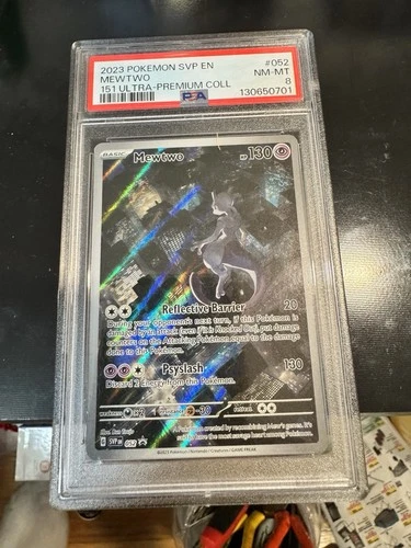 Pokemon Scarlet & Violet 2023 Mewtwo 52 Black Star Promo Full Art Holo PSA 8
