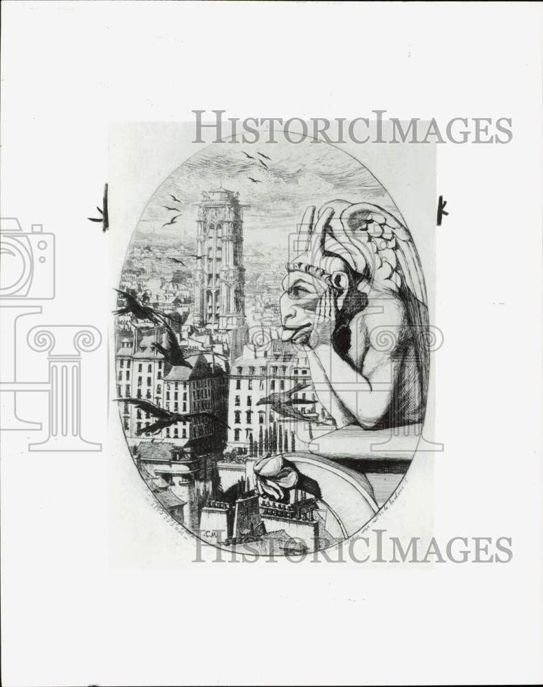 1989 Press Photo "The Vampire" Print by Artist Charles Meryon - lrb37631