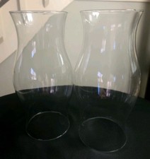 Pair Hurricane Candle Shade Colonial Williamsburg Style Glass Globe 1111.5 H Pair Hurricane Candle Shade Colonial Williamsburg Style Glass Globe 1111.5 H