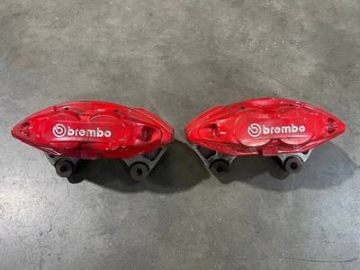 Red Akebono Front Calipers *Brembo Decal* 09-20 Nissan 370Z/G37