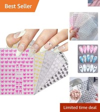 Kawaii Butterfly Knot Nail Stickers - Safe, Non-Toxic, and Perfect for All Ages