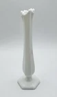 Vintage Westmoreland White Milk Glass Swung Bud Vase 9” Marked