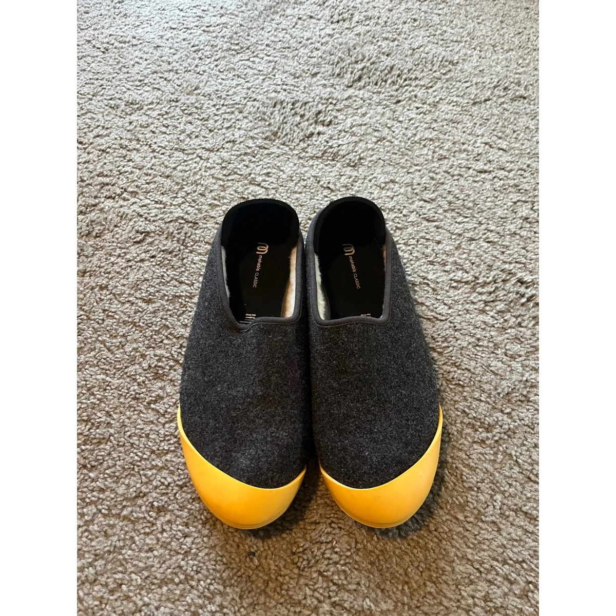 Mahabis Shoes Mens 13.5 black Iconic Classic Wool Slippers Comfy