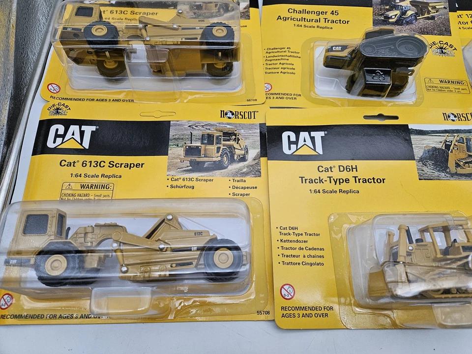NORSCOT 1/64 масштаб CAT СКРЕБОК ГРЕЙДЕР ТРАКТОР ЛИТОЙ ЛОТ ИЗ 11 - Изображение 3 из 4