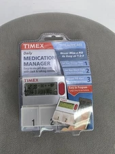 Timex Daily Medication Manager Model 80041 New Pill Box Medication Reminder Box