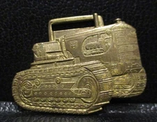 Oliver Corp Crawler Tractor Brass Pocket Watch Fob Adverting Promo Chicago IL
